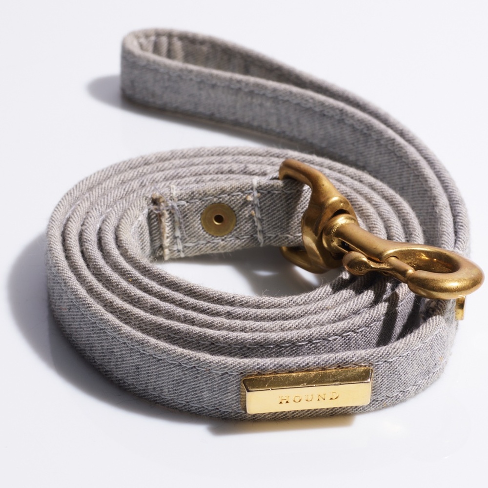 Hound Collection Dog Leash Gold Bar Logo